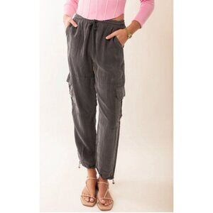 HEARTLOOM dark gray cupro cargo pants size M